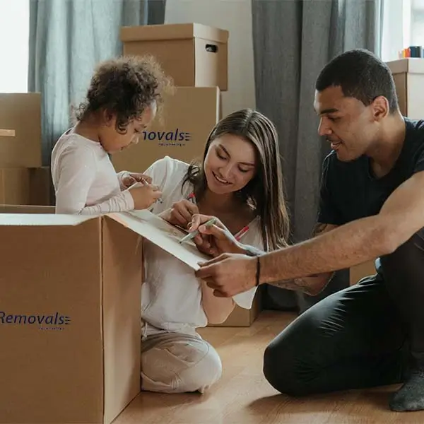 Home Mover With Family And Child